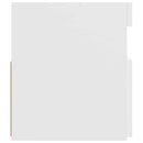 tv-skab med LED-lys 120x35x40 cm hvid