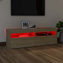 tv-bord med LED-lys 120x35x40 cm sonoma-eg