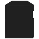 tv-bord med LED-lys 90x35x40 cm sort