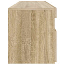 tv-bord med LED-lys 90x35x40 cm sonoma-eg
