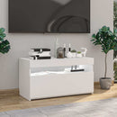 tv-bord med LED-lys 75x35x40 cm hvid