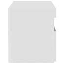 tv-bord med LED-lys 75x35x40 cm hvid