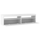 tv-borde 2 stk. med LED-lys 75x35x40 cm hvid