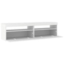 tv-borde 2 stk. med LED-lys 75x35x40 cm hvid