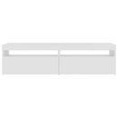 tv-borde 2 stk. med LED-lys 75x35x40 cm hvid