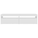 tv-borde 2 stk. med LED-lys 75x35x40 cm hvid