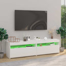 tv-borde 2 stk. med LED-lys 75x35x40 cm hvid