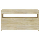 tv-bord med LED-lys 70x35x40 cm sonoma-eg