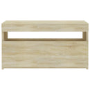 tv-bord med LED-lys 70x35x40 cm sonoma-eg