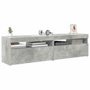tv-borde 2 stk. med LED-lys 75x35x40 cm betongrå