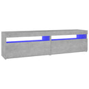 tv-borde 2 stk. med LED-lys 75x35x40 cm betongrå