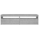 tv-borde 2 stk. med LED-lys 75x35x40 cm betongrå