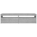 tv-borde 2 stk. med LED-lys 75x35x40 cm betongrå