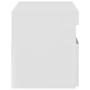 tv-bord med LED-lys 75x35x40 cm hvid højglans