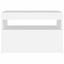 tv-bord med LED-lys 60x35x40 cm hvid