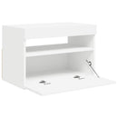 tv-bord med LED-lys 60x35x40 cm hvid