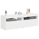 tv-borde med LED-lys 2 stk. 60x35x40 cm hvid