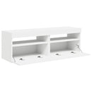 tv-borde med LED-lys 2 stk. 60x35x40 cm hvid
