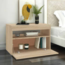 tv-bord med LED-lys 60x35x40 cm sonoma-eg