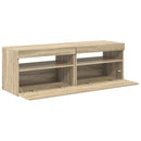 tv-borde med LED-lys 2 stk. 60x35x40 cm sonoma-eg