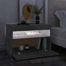 tv-borde med LED-lys 2 stk. 60x35x40 cm betongrå