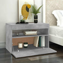 tv-borde med LED-lys 2 stk. 60x35x40 cm betongrå