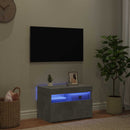 tv-borde med LED-lys 2 stk. 60x35x40 cm betongrå