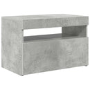 tv-borde med LED-lys 2 stk. 60x35x40 cm betongrå