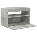 tv-borde med LED-lys 2 stk. 60x35x40 cm betongrå