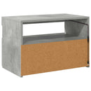 tv-borde med LED-lys 2 stk. 60x35x40 cm betongrå