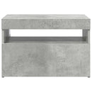 tv-borde med LED-lys 2 stk. 60x35x40 cm betongrå