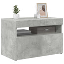 tv-borde med LED-lys 2 stk. 60x35x40 cm betongrå