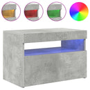 tv-borde med LED-lys 2 stk. 60x35x40 cm betongrå