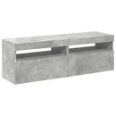 tv-borde med LED-lys 2 stk. 60x35x40 cm betongrå