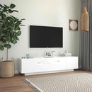 tv-skab med LED-lys 160x35x40 cm hvid