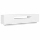 tv-skab med LED-lys 160x35x40 cm hvid
