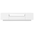 tv-skab med LED-lys 160x35x40 cm hvid