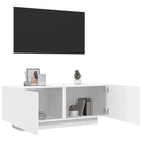 tv-bord 100x35x40 cm konstrueret træ hvid