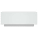 tv-bord 100x35x40 cm konstrueret træ hvid