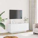 tv-bord 100x35x40 cm konstrueret træ hvid