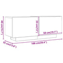 tv-bord 100x35x40 cm konstrueret træ sonoma-eg