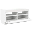tv-skab med LED-lys 80x35x40 cm hvid