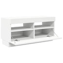 tv-skab med LED-lys 80x35x40 cm hvid