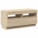 tv-bord med LED-lys 80x35x40 cm sonoma-eg