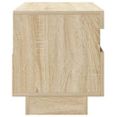 tv-bord med LED-lys 80x35x40 cm sonoma-eg