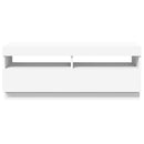 tv-skab med LED-lys 100x35x40 cm hvid