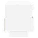 tv-skab med LED-lys 100x35x40 cm hvid