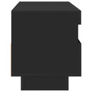 tv-skab med LED-lys 100x35x40 cm sort