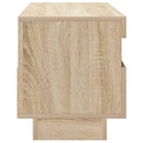 tv-bord med LED-lys 100x35x40 cm sonoma-eg