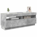 tv-bord med LED-lys 100x35x40 cm betongrå